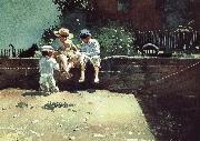 Winslow Homer Boys and kittens painting